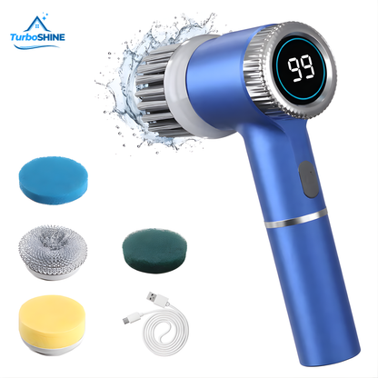 Cepillo Eléctrico Rotatorio Multifunción Recargable con 5 Cabezales