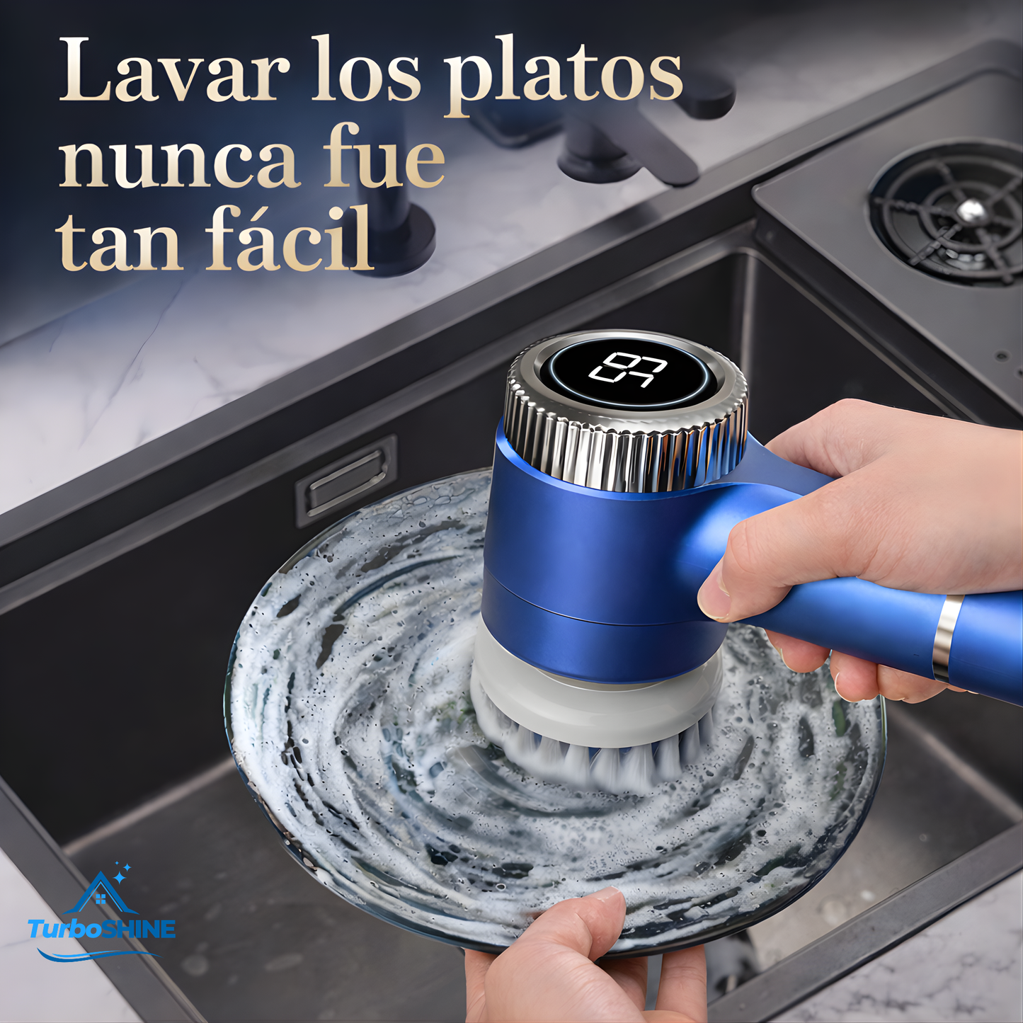 Cepillo Eléctrico Rotatorio Multifunción Recargable con 5 Cabezales