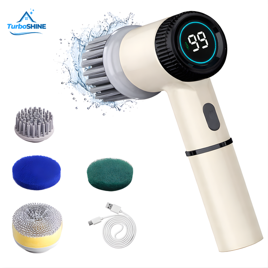 Cepillo Eléctrico Rotatorio Multifunción Recargable con 5 Cabezales